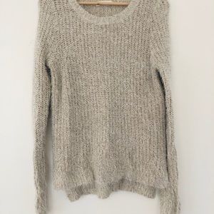 Abercrombie and Fitch beige/cream Color Metalic knit Sweater, Women, M